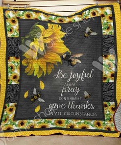 Personalized Bee Quilted Bedding Set with Custom Name for Home Decor