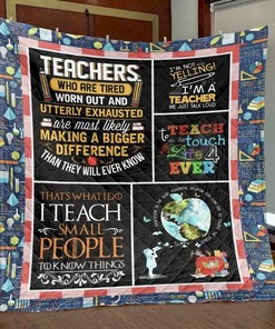 Personalized Being a Teacher Quilt Bedding Set - Great for Bedroom Decor and Family Gifts