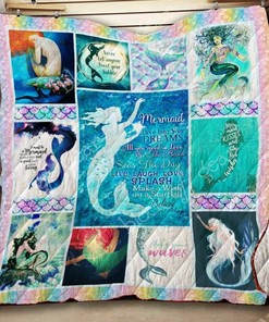 Personalized Believe In Magic Mermaid Quilt Bedding Set - Great for Bedroom Decor and Family Gifts
