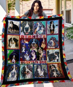 Personalized Bernese Mountain Dog Quilt Bedding Set - Great for Bedroom Decor and Family Gifts