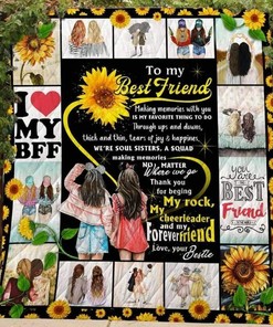 Personalized Bestie To My Bestie A Squad Making Memories Quilt Bedding Set Blanket Gifts For Bestfriend