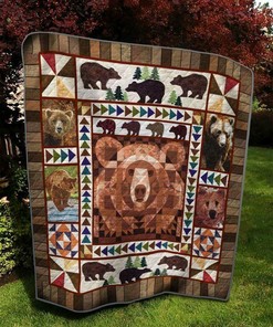 Personalized Big Bear Quilt Bedding Set - Great for Bedroom Decor and Family Gifts