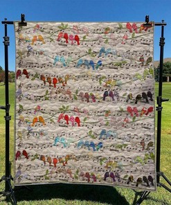 Personalized Bird Quilt Bedding Set Blanket, Ideal for Home Decoration and Family Gifts