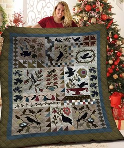 Personalized Bird Quilt Bedding Set for Home Decoration and Family Gifts