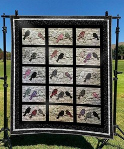 Personalized Bird Quilt Blanket Bedding Set, Ideal for Home Decoration and Family Gifts