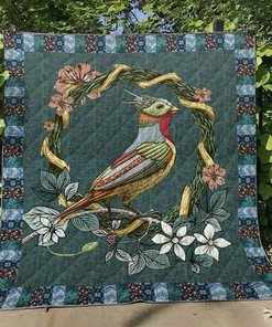 Personalized Bird Theme Quilt Bedding Set for Home Decor and Family Gifts