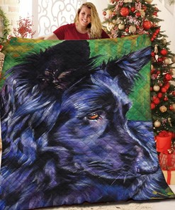 Personalized Black German Shepherd Quilt Blanket Great Gifts for Family