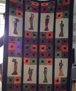 Personalized Black Women Quilt Blanket Bedding Set, Great for Bedroom Decoration and Family Gifts