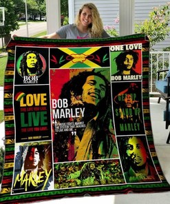 Personalized Bob Marley Quilt Bedding Set Blanket - Gifts for Family and Bedroom Decor