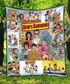 Personalized BobS Burgers Series Quilt Bedding Set Blanket for Home and Picnic, Great for Bedroom Decor and Family Gifts