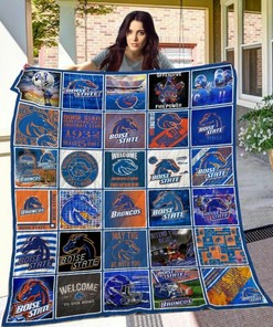 Personalized Boise State Broncos Quilt Bedding Set Blanket - Great for Bedroom Decoration and Family Gifts