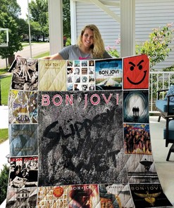 Personalized Bon Jovi Blanket Quilt Bedding Set - Great Gifts for Family and Bedroom Decor