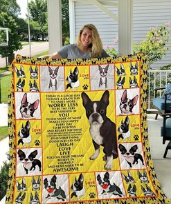 Personalized Boxer Be Your Smile Quilt Bed Set, Suitable for Home Decor and Picnic, Gifts for Family