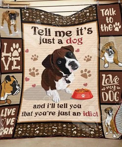 Personalized Boxer Dog Quilt Bed Set Blanket for Home Decoration and Picnic - Great Family Gifts