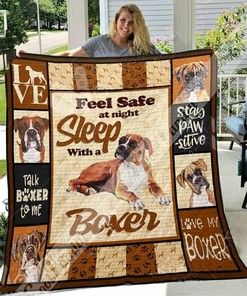 Personalized Boxer Dog Quilt Blanket Bedding Set, Suitable for Home Decoration and Family Gifts
