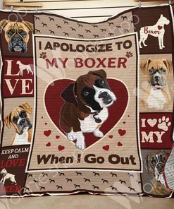 Personalized Boxer Dog Quilt Blanket Bedding Set for Home Decoration and Picnic - Great Gifts for Family