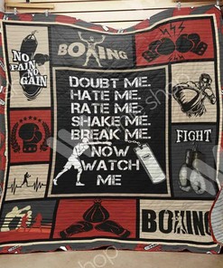 Personalized Boxing Quilt Blanket Bedding Set - Perfect for Bedroom Decor and Family Gifts