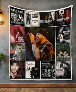 Personalized Brantley Gilbert Album Covers Quilt Bed Set Blanket, Great for Bedroom Decor and Family Gifts