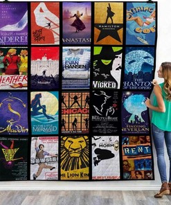 Personalized Broadway Musical Quilt Bedding Set - Great for Bedroom Decor and Family Gifts