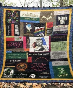 Personalized Broadway Show Quilt Blanket Bedding Set - Great Gifts for Family and Bedroom Decor