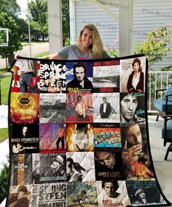 Personalized Bruce Springsteen Albums Cover Poster Quilt Bedding Set, Great for Bedroom Decoration and Family Gifts