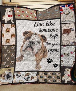 Personalized Bulldog Ng060802B Tbg Quilt Bedding Set - Ideal for Bedroom Decor and Family Gifts