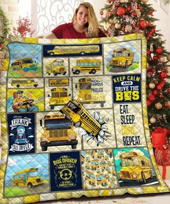 Personalized Bus Driver Quilt Bed Set Blanket for Cozy Home Decor