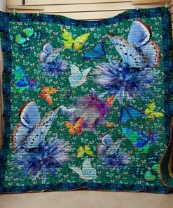 Personalized Butterfly 8030020 Quilt Bedding Set Blanket - Great Gifts for Family