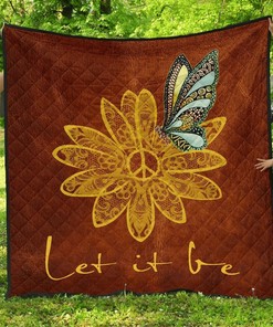 Personalized Butterfly Let It Be Quilt Bedding Set Blanket for Home and Picnic