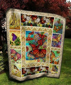 Personalized Butterfly Quilt Bed Set Blanket, Suitable for Home Decoration and Family Gifts