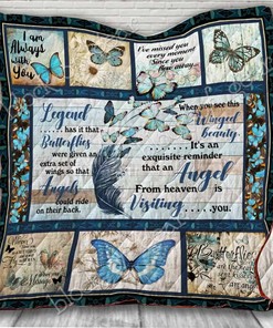 Personalized Butterfly Quilt Bedding Set Blanket for Home Decoration and Picnic - Great Family Gifts
