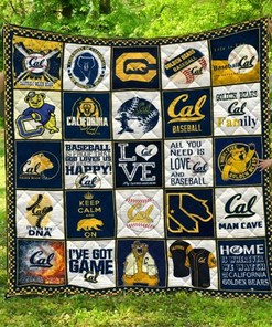 Personalized California Golden Bears Quilt Bed Set Blanket for Home Decoration