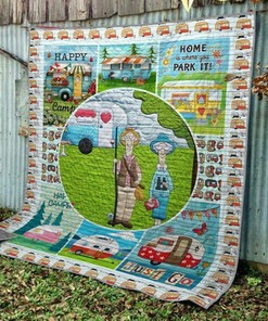Personalized Camping Buddy Quilt Bedding Set - Perfect for Picnic