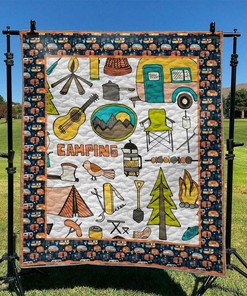 Personalized Camping Quilt Bedding Set for a Restful Sleep and Sweet Dreams