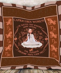 Personalized Capricorn Horoscope Blanket Quilt Bedding Set for Home Decoration, Great Gifts for Family