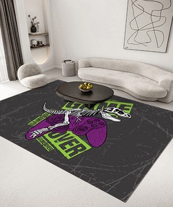 Personalized Carpets for Kids Area Black Rugs Controller Gamepad Gamer Boys Bedroom