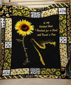 Personalized Cat And Sunflowers Quilt Bedding Set for Home Decoration, Gifts for Family