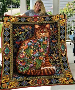 Personalized Cat Noel Quilt Bedding Set for Home Decoration and Family Gifts