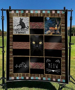 Personalized Cat Quilt Bed Set Blanket with Whiskers, Great for Bedroom Decoration and Family Gifts