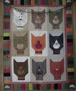 Personalized Cat Quilt Bedding Set for Bedroom Decor and Family Gifts