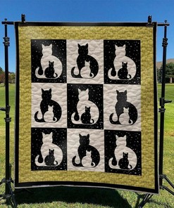 Personalized Cat Quilt Bedding Set for Home Decoration and Gift Giving to Loved Ones