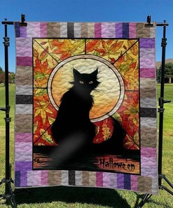 Personalized Cat Quilt Bedding Set with Names, Ideal for Home Decoration and Family Gifts