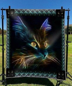 Personalized Cat Quilt Bedding Set with Playful Kittens, Ideal for Home Decoration and Family Gifts