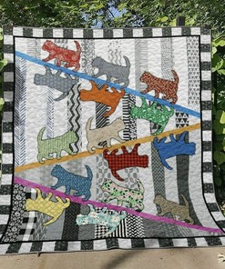 Personalized Cat Quilt Blanket Bedding Set with Meow, Suitable for Home Decoration and Family Gifts