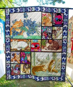 Personalized Cat This Love Is Sure Thing Quilt Bedding Set for Home and Picnic, Perfect Gifts for Family