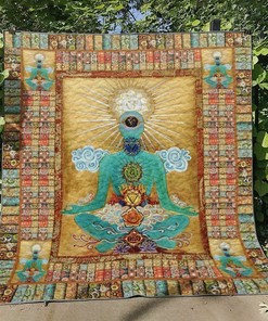 Personalized Chakra Quilt Blanket Bedding Set for Home Decoration and Family Gifts