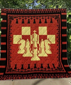 Personalized Chess Ht190605 Quilt Blanket Bedding Set for Picnics and Family Gifts