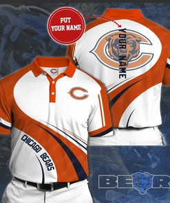 Personalized Chicago Bears No75 Polo Shirt, 3D All Over Print 8571