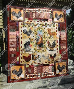 Personalized Chicken And Chicken Quilt Bedding Set Blanket for Home and Picnic