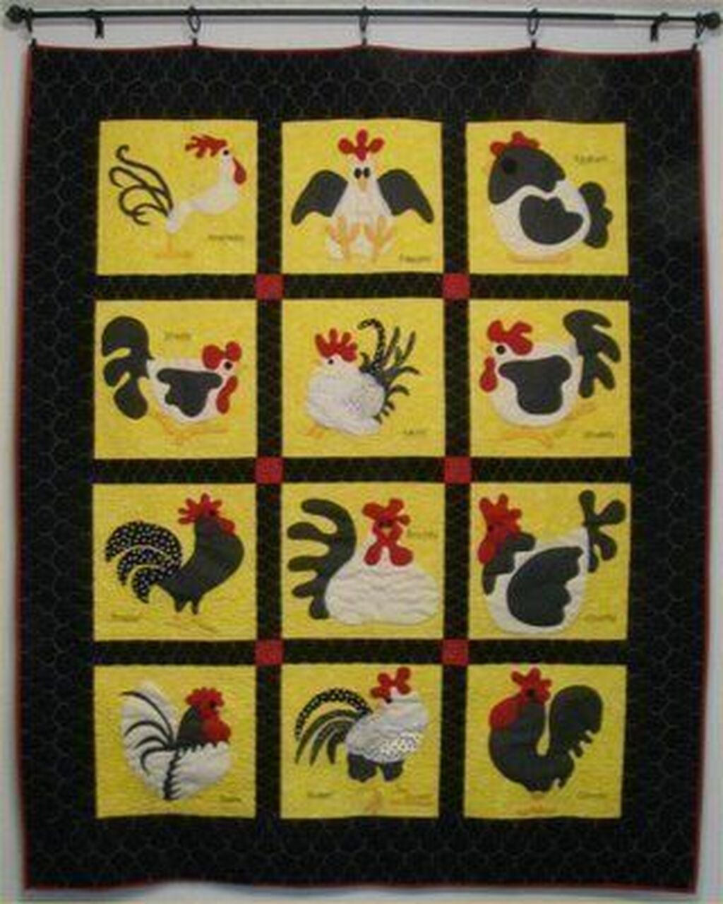 Personalized Chicken Quilt Bedding Set with 2 Pillowcases: Ideal Gift for Family